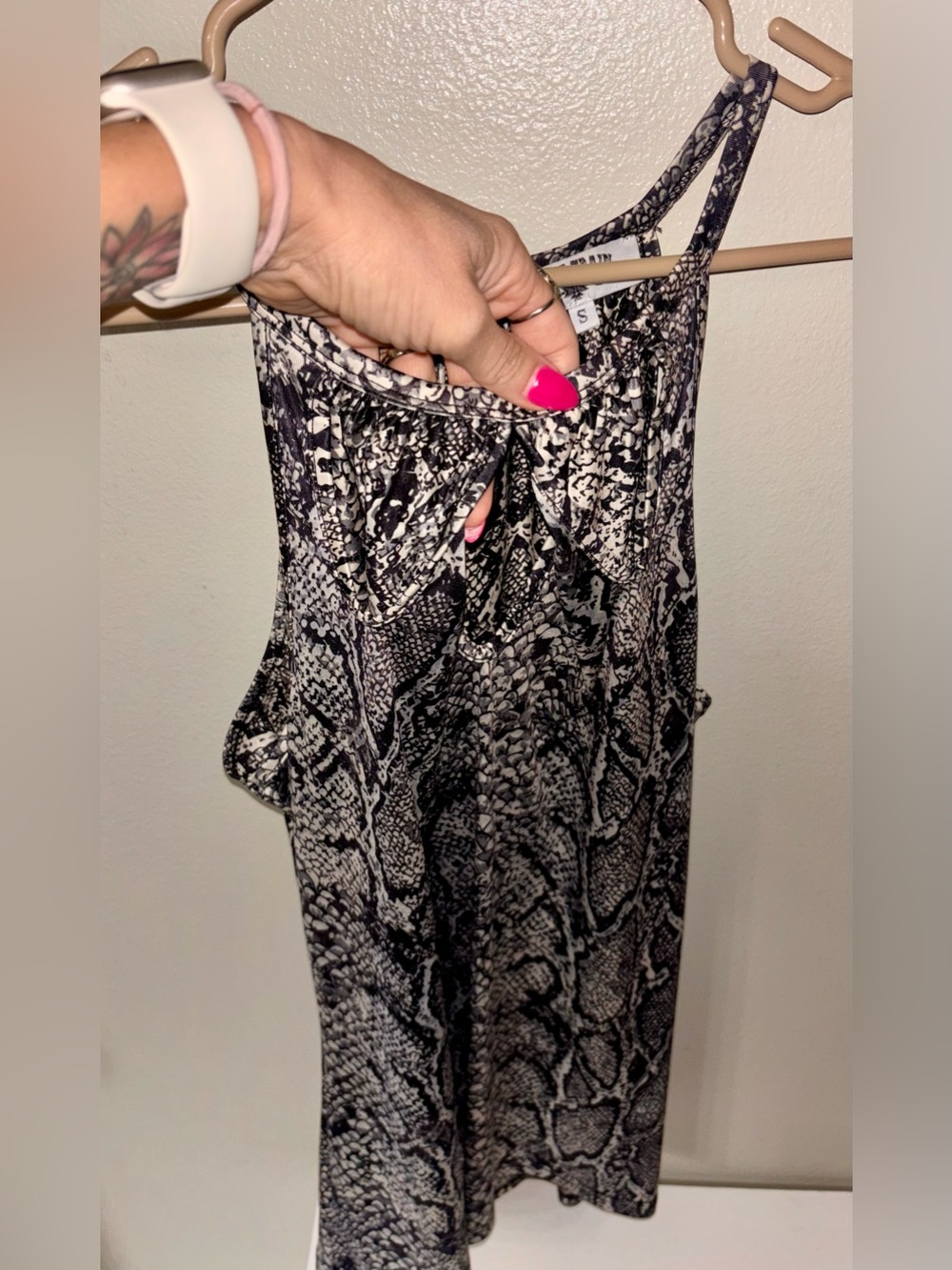 Crazy Train Black & White Snake-Print Sleeveless Jumpsuit